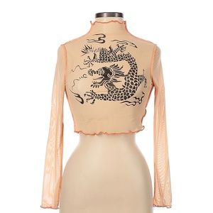 Vogue Mesh Printed Long Sleeves Top M or L Available - ‼️Order before May 30th